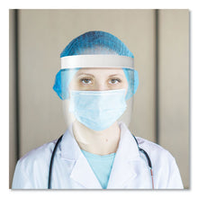 Load image into Gallery viewer, deflecto® wholesale. Disposable Face Shield, 13 X 10, One Size Fits All, Clear, 100-carton. HSD Wholesale: Janitorial Supplies, Breakroom Supplies, Office Supplies.