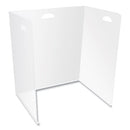 deflecto® wholesale. Lightweight Desktop Barriers, 22 X 16 X 24, Polypropylene, Clear, 10-carton. HSD Wholesale: Janitorial Supplies, Breakroom Supplies, Office Supplies.