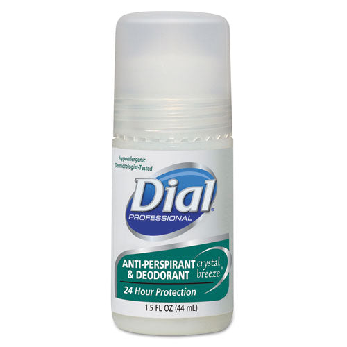 Dial® wholesale. Dial® Anti-perspirant Deodorant, Crystal Breeze, 1.5oz, Roll-on, 48-carton. HSD Wholesale: Janitorial Supplies, Breakroom Supplies, Office Supplies.
