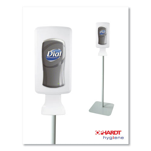 Dial® wholesale. Dial® Fit Touch Free Dispenser Floor Stand, 15.7 X 15.7 X 58.3, White. HSD Wholesale: Janitorial Supplies, Breakroom Supplies, Office Supplies.