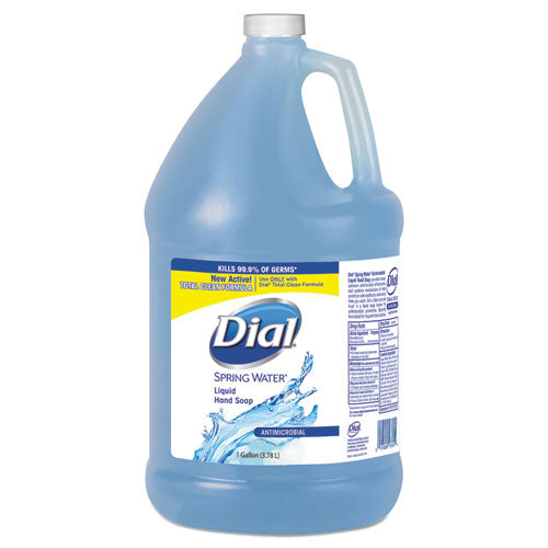 Dial® wholesale. Dial® Antimicrobial Liquid Hand Soap, Spring Water Scent, 1 Gal Bottle, 4-carton. HSD Wholesale: Janitorial Supplies, Breakroom Supplies, Office Supplies.