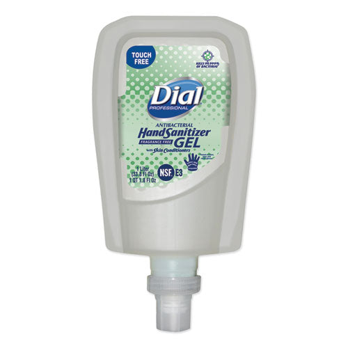 Dial® Professional wholesale. Dial® Fit Fragrance-free Antimicrobial Touch Free Dispenser Refill Gel Hand Sanitizer, 1000 Ml, 3-carton. HSD Wholesale: Janitorial Supplies, Breakroom Supplies, Office Supplies.
