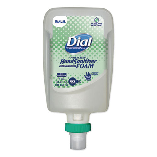 Dial® Professional wholesale. Dial® Fit Fragrance-free Antimicrobial Manual Dispenser Refill Foam Hand Sanitizer, 1200 Ml, 3-carton. HSD Wholesale: Janitorial Supplies, Breakroom Supplies, Office Supplies.
