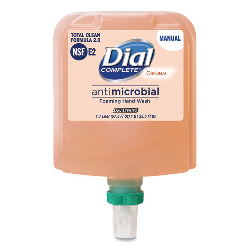 Dial® Professional wholesale. Dial 1700 Manual Refill Antimicrobial Foaming Hand Wash, Original, 1.7 L Bottle, 3-carton. HSD Wholesale: Janitorial Supplies, Breakroom Supplies, Office Supplies.
