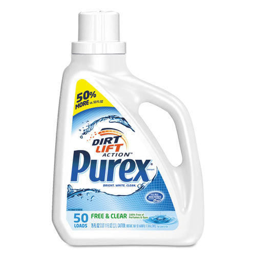 Purex® wholesale. Purex Free And Clear Liquid Laundry Detergent, Unscented, 75 Oz Bottle, 6-carton. HSD Wholesale: Janitorial Supplies, Breakroom Supplies, Office Supplies.
