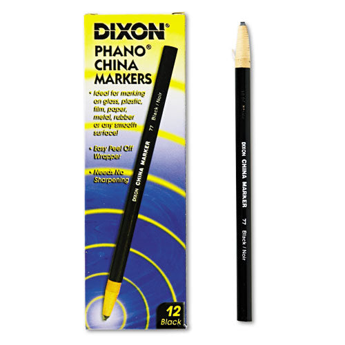 Dixon® wholesale. China Marker, Black, Dozen. HSD Wholesale: Janitorial Supplies, Breakroom Supplies, Office Supplies.