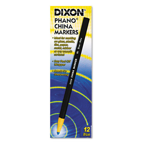 Dixon® wholesale. China Marker, Blue, Dozen. HSD Wholesale: Janitorial Supplies, Breakroom Supplies, Office Supplies.
