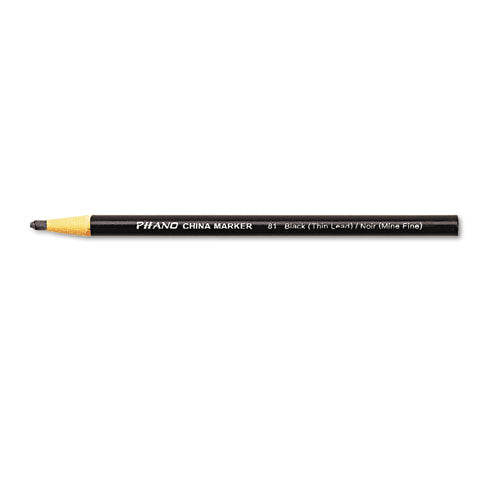 Dixon® wholesale. China Marker, Black, Thin, Dozen. HSD Wholesale: Janitorial Supplies, Breakroom Supplies, Office Supplies.