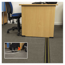 Load image into Gallery viewer, D-Line® wholesale. Medium-duty Floor Cable Cover, 3.25 X 0.5 X 6 Ft, Black With Yellow Stripe. HSD Wholesale: Janitorial Supplies, Breakroom Supplies, Office Supplies.