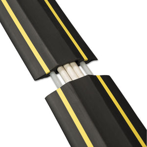 D-Line® wholesale. Medium-duty Floor Cable Cover, 3.25 X 0.5 X 6 Ft, Black With Yellow Stripe. HSD Wholesale: Janitorial Supplies, Breakroom Supplies, Office Supplies.