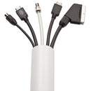 D-Line® wholesale. Decorative Desk Cord Cover, 60" X 2" X 1" Cover, White. HSD Wholesale: Janitorial Supplies, Breakroom Supplies, Office Supplies.