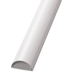 D-Line® wholesale. Decorative Desk Cord Cover, 60" X 2" X 1" Cover, White. HSD Wholesale: Janitorial Supplies, Breakroom Supplies, Office Supplies.