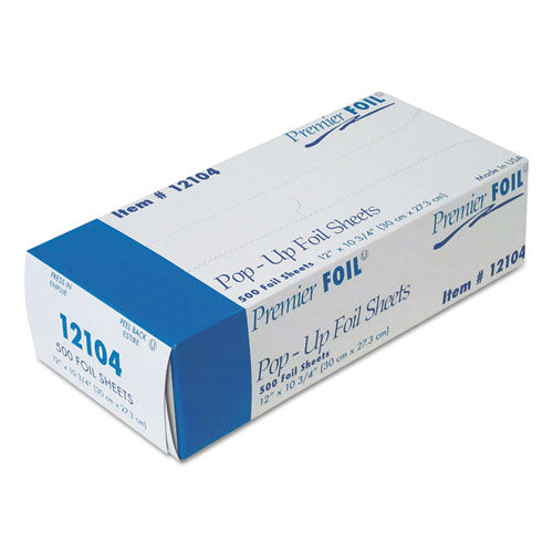 Durable Packaging wholesale. Premier Pop-up Aluminum Foil Sheets, 12" X 10 3-4", 500-box, 6 Boxes-carton. HSD Wholesale: Janitorial Supplies, Breakroom Supplies, Office Supplies.
