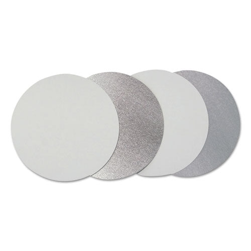 Durable Packaging wholesale. Flat Board Lids, For 7" Round Containers, Silver, 500 -carton. HSD Wholesale: Janitorial Supplies, Breakroom Supplies, Office Supplies.