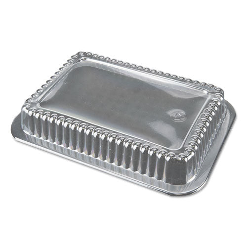 Durable Packaging wholesale. Dome Lids For 1.5 Lb Oblong Containers, 6.56 X 4.63 X 2, Clear, 500-carton. HSD Wholesale: Janitorial Supplies, Breakroom Supplies, Office Supplies.