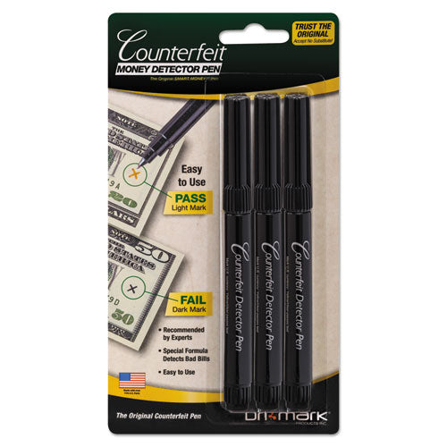 Dri-Mark® wholesale. Smart Money Counterfeit Bill Detector Pen For Use W-u.s. Currency, 3-pack. HSD Wholesale: Janitorial Supplies, Breakroom Supplies, Office Supplies.