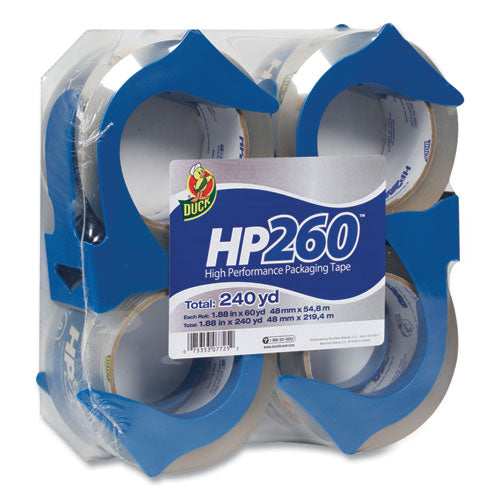 Duck® wholesale. Hp260 Packaging Tape With Dispenser, 3" Core, 1.88" X 60 Yds, Clear, 4-pack. HSD Wholesale: Janitorial Supplies, Breakroom Supplies, Office Supplies.