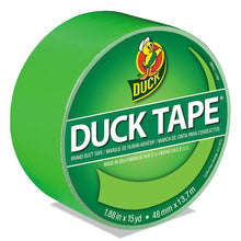 Load image into Gallery viewer, Duck® wholesale. Colored Duct Tape, 3&quot; Core, 1.88&quot; X 15 Yds, Neon Green. HSD Wholesale: Janitorial Supplies, Breakroom Supplies, Office Supplies.