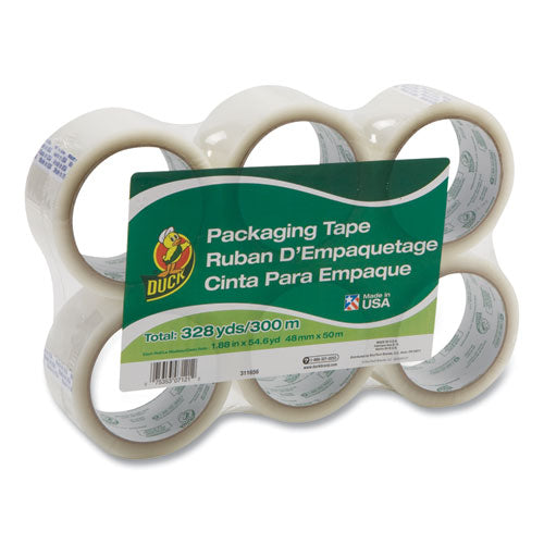 Duck® wholesale. Commercial Grade Packaging Tape, 3" Core, 1.88" X 55 Yds, Clear, 6-pack. HSD Wholesale: Janitorial Supplies, Breakroom Supplies, Office Supplies.