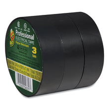 Load image into Gallery viewer, Duck® wholesale. Pro Electrical Tape, 1&quot; Core, 0.75&quot; X 50 Ft, Black, 3-pack. HSD Wholesale: Janitorial Supplies, Breakroom Supplies, Office Supplies.