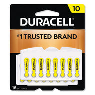 Duracell® wholesale. DURACELL Hearing Aid Battery, #10, 16-pack. HSD Wholesale: Janitorial Supplies, Breakroom Supplies, Office Supplies.