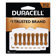 Duracell® wholesale. DURACELL Hearing Aid Battery, #312, 16-pack. HSD Wholesale: Janitorial Supplies, Breakroom Supplies, Office Supplies.