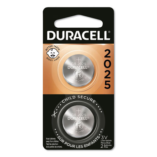 Duracell® wholesale. DURACELL Lithium Coin Battery, 2025, 2-pack. HSD Wholesale: Janitorial Supplies, Breakroom Supplies, Office Supplies.
