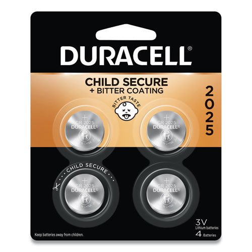 Duracell® wholesale. DURACELL Lithium Coin Battery, 2025, 4-pack. HSD Wholesale: Janitorial Supplies, Breakroom Supplies, Office Supplies.