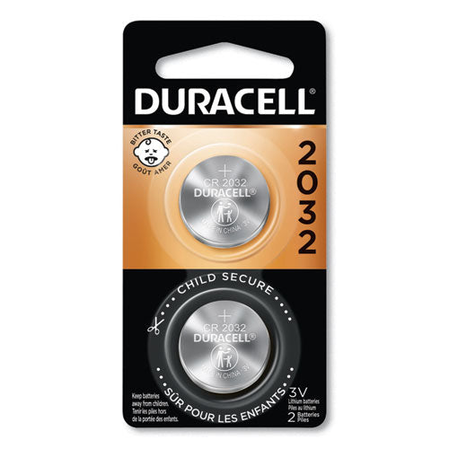 Duracell® wholesale. DURACELL Lithium Coin Battery, 2032, 2-pack. HSD Wholesale: Janitorial Supplies, Breakroom Supplies, Office Supplies.