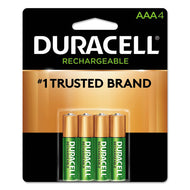 Duracell® wholesale. DURACELL Rechargeable Staycharged Nimh Batteries, Aaa, 4-pack. HSD Wholesale: Janitorial Supplies, Breakroom Supplies, Office Supplies.