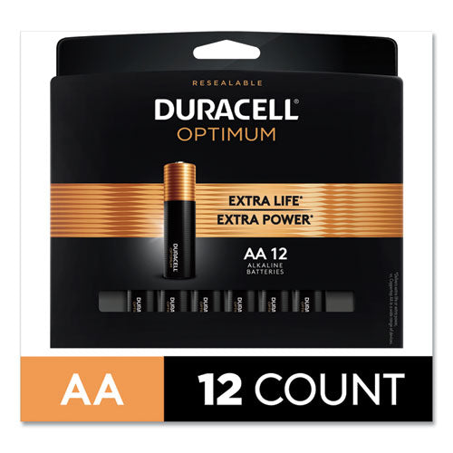Duracell® wholesale. DURACELL Optimum Alkaline Aa Batteries, 12-pack. HSD Wholesale: Janitorial Supplies, Breakroom Supplies, Office Supplies.
