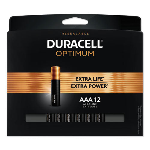 Duracell® wholesale. DURACELL Optimum Alkaline Aaa Batteries, 12-pack. HSD Wholesale: Janitorial Supplies, Breakroom Supplies, Office Supplies.