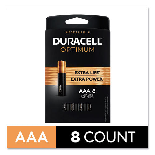 Duracell® wholesale. DURACELL Optimum Alkaline Aaa Batteries, 8-pack. HSD Wholesale: Janitorial Supplies, Breakroom Supplies, Office Supplies.