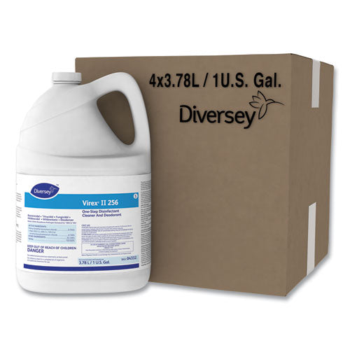 Diversey™ wholesale. Diversey Virex Ii 256 One-step Disinfectant Cleaner Deodorant Mint, 1 Gal, 4 Bottles-ct. HSD Wholesale: Janitorial Supplies, Breakroom Supplies, Office Supplies.