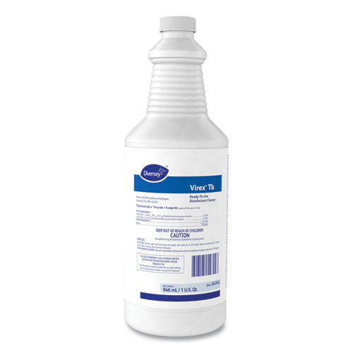 Diversey™ wholesale. Diversey Virex Tb Disinfectant Cleaner, Lemon Scent, Liquid, 32 Oz Bottle, 12-carton. HSD Wholesale: Janitorial Supplies, Breakroom Supplies, Office Supplies.