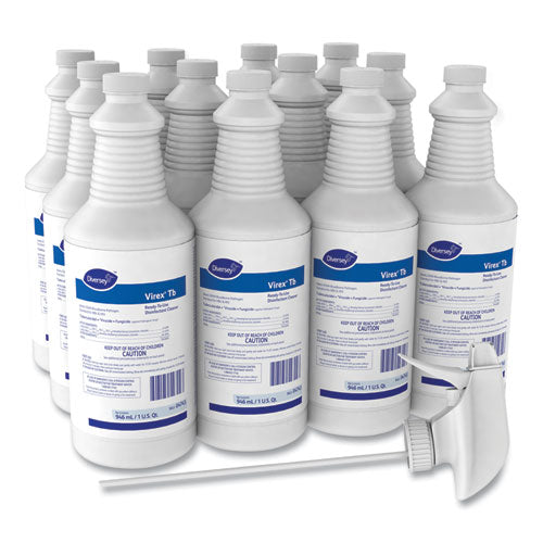 Diversey™ wholesale. Diversey Virex Tb Disinfectant Cleaner, Lemon Scent, Liquid, 32 Oz Bottle, 12-carton. HSD Wholesale: Janitorial Supplies, Breakroom Supplies, Office Supplies.