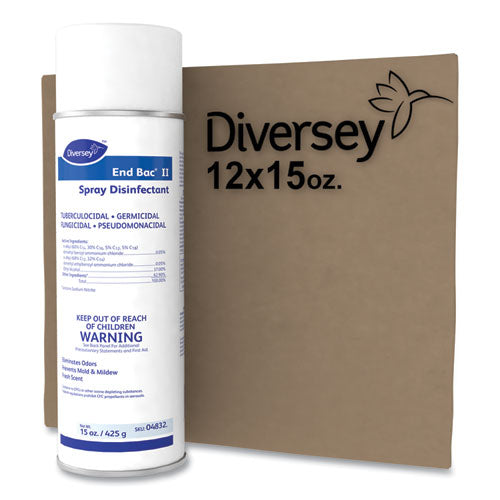 Diversey™ wholesale. Diversey End Bac Ii Spray Disinfectant, Fresh Scent, 15 Oz Aerosol Spray, 12-carton. HSD Wholesale: Janitorial Supplies, Breakroom Supplies, Office Supplies.