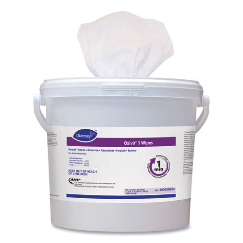Diversey™ wholesale. Diversey Oxivir 1 Wipes, 11" X 12", 160-canister, 4-carton. HSD Wholesale: Janitorial Supplies, Breakroom Supplies, Office Supplies.
