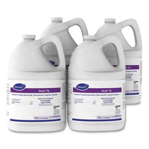 Diversey™ wholesale. Diversey Oxivir Tb, Natural Cherry Almond Scent, 3.78 L Container, 4-carton. HSD Wholesale: Janitorial Supplies, Breakroom Supplies, Office Supplies.