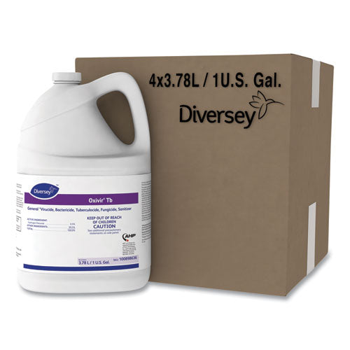 Diversey™ wholesale. Diversey Oxivir Tb, Natural Cherry Almond Scent, 3.78 L Container, 4-carton. HSD Wholesale: Janitorial Supplies, Breakroom Supplies, Office Supplies.