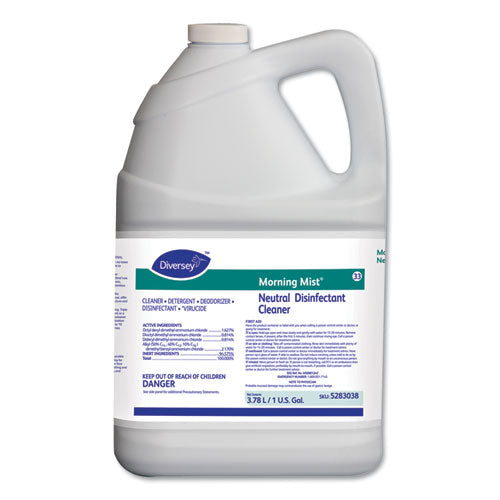 Diversey™ wholesale. Diversey Morning Mist Neutral Disinfectant Cleaner, Fresh Scent, 1 Gal Bottle. HSD Wholesale: Janitorial Supplies, Breakroom Supplies, Office Supplies.