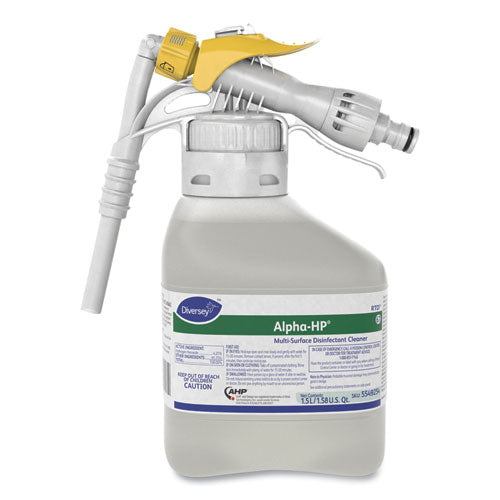 Diversey™ wholesale. Diversey Alpha-hp Multi-surface Disinfectant Cleaner, Citrus Scent, 1.5 L Rtd Spray Bottle, 2-carton. HSD Wholesale: Janitorial Supplies, Breakroom Supplies, Office Supplies.