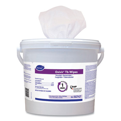 Diversey™ wholesale. Diversey Oxivir Tb Disinfectant Wipes, 11 X 12, White, 160-bucket, 4 Bucket-carton. HSD Wholesale: Janitorial Supplies, Breakroom Supplies, Office Supplies.