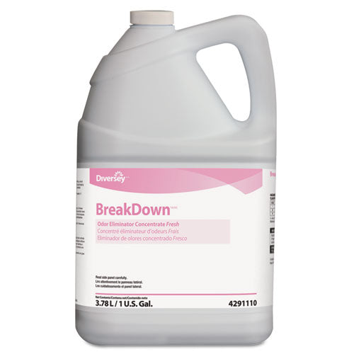 Diversey™ wholesale. Diversey Breakdown Odor Eliminator, Fresh Scent, Liquid, 1 Gal Bottle. HSD Wholesale: Janitorial Supplies, Breakroom Supplies, Office Supplies.