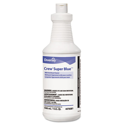 Diversey™ wholesale. Diversey Crew Super Blue Mild Acid Bowl Cleaner, Citrus, 32 Oz Squeeze Bottle, 12-carton. HSD Wholesale: Janitorial Supplies, Breakroom Supplies, Office Supplies.