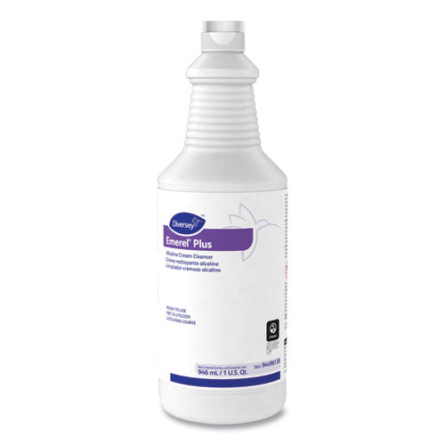 Diversey™ wholesale. Diversey Emerel Plus Cream Cleanser, Odorless, 32 Oz Squeeze Bottle, 12-carton. HSD Wholesale: Janitorial Supplies, Breakroom Supplies, Office Supplies.