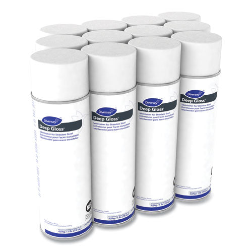 Diversey™ wholesale. Deep Gloss Stainless Steel Maintainer, 16 Oz Aerosol Spray, 12-carton. HSD Wholesale: Janitorial Supplies, Breakroom Supplies, Office Supplies.