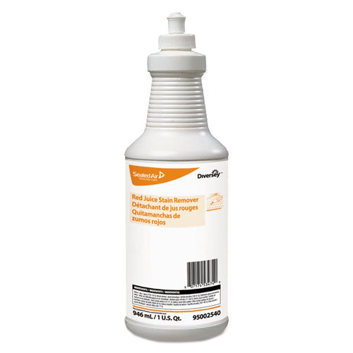 Diversey™ wholesale. Diversey Red Juice Stain Remover, 32 Oz Bottle, 6 Bottles-carton. HSD Wholesale: Janitorial Supplies, Breakroom Supplies, Office Supplies.