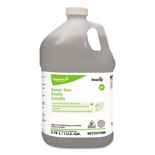 Diversey™ wholesale. Diversey Suma Star D1 Hand Dishwashing Detergent, Unscented, 1 Gal Bottle, 4-carton. HSD Wholesale: Janitorial Supplies, Breakroom Supplies, Office Supplies.