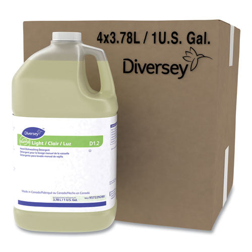 Diversey™ wholesale. Diversey Suma Light D1.2 Hand Dishwashing Detergent, Citrus, 1 Gal Container, 4-carton. HSD Wholesale: Janitorial Supplies, Breakroom Supplies, Office Supplies.